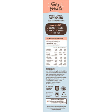 Well & Good Mild Chilli Con Carne with Low GI Rice 120g