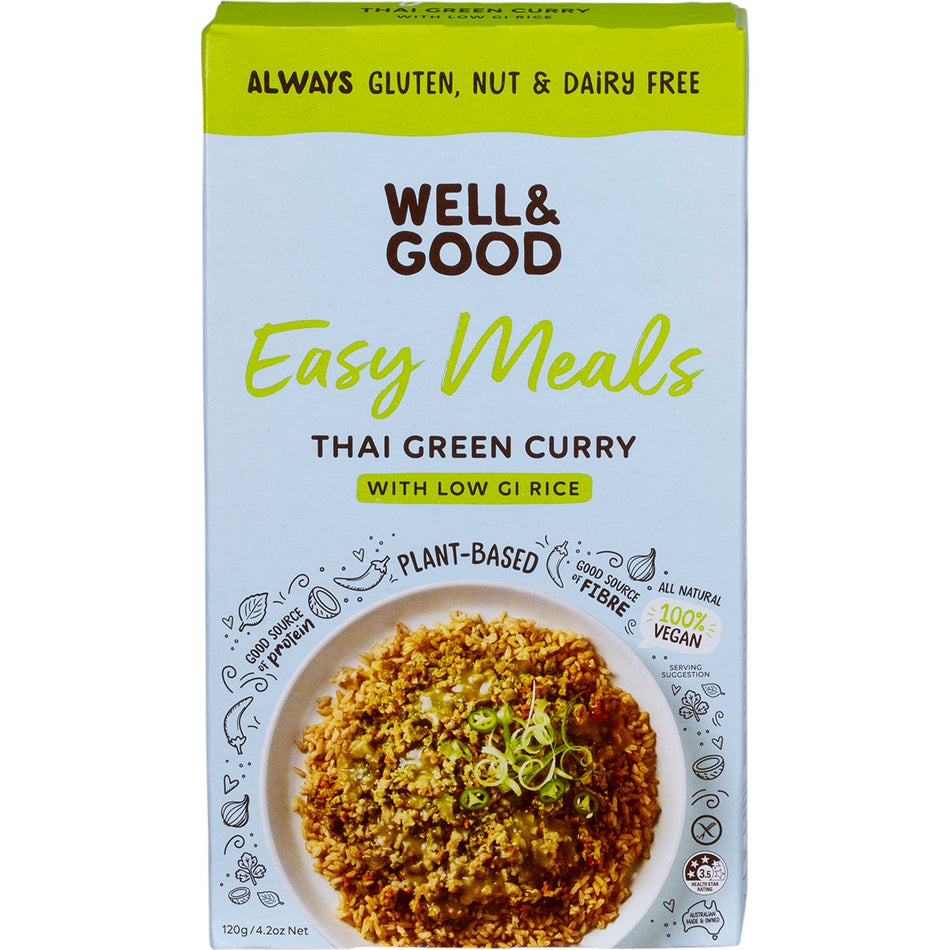 Well & Good Thai Green Curry with Low GI Rice 120g