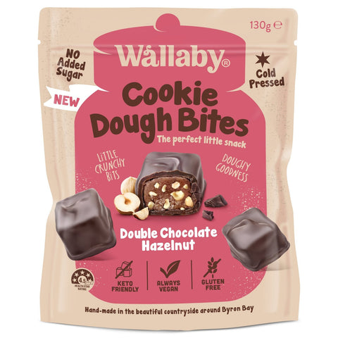Wallaby Bites Cookie Dough Hazelnut 130g(Pack of 8)