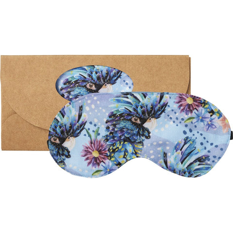 Wheatbags Love Eye Mask Blue Cockatoo