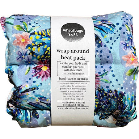 WHEATBAGS LOVE Wrap Around Heat/Cold Pack Blue Cockatoo