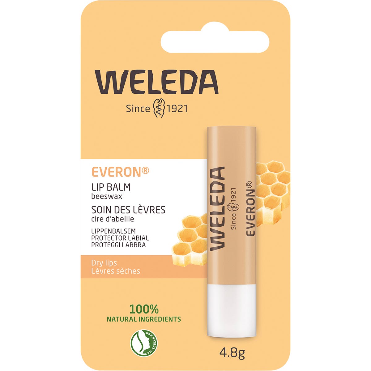 Weleda Everon Lip Balm Beeswax 4.8g