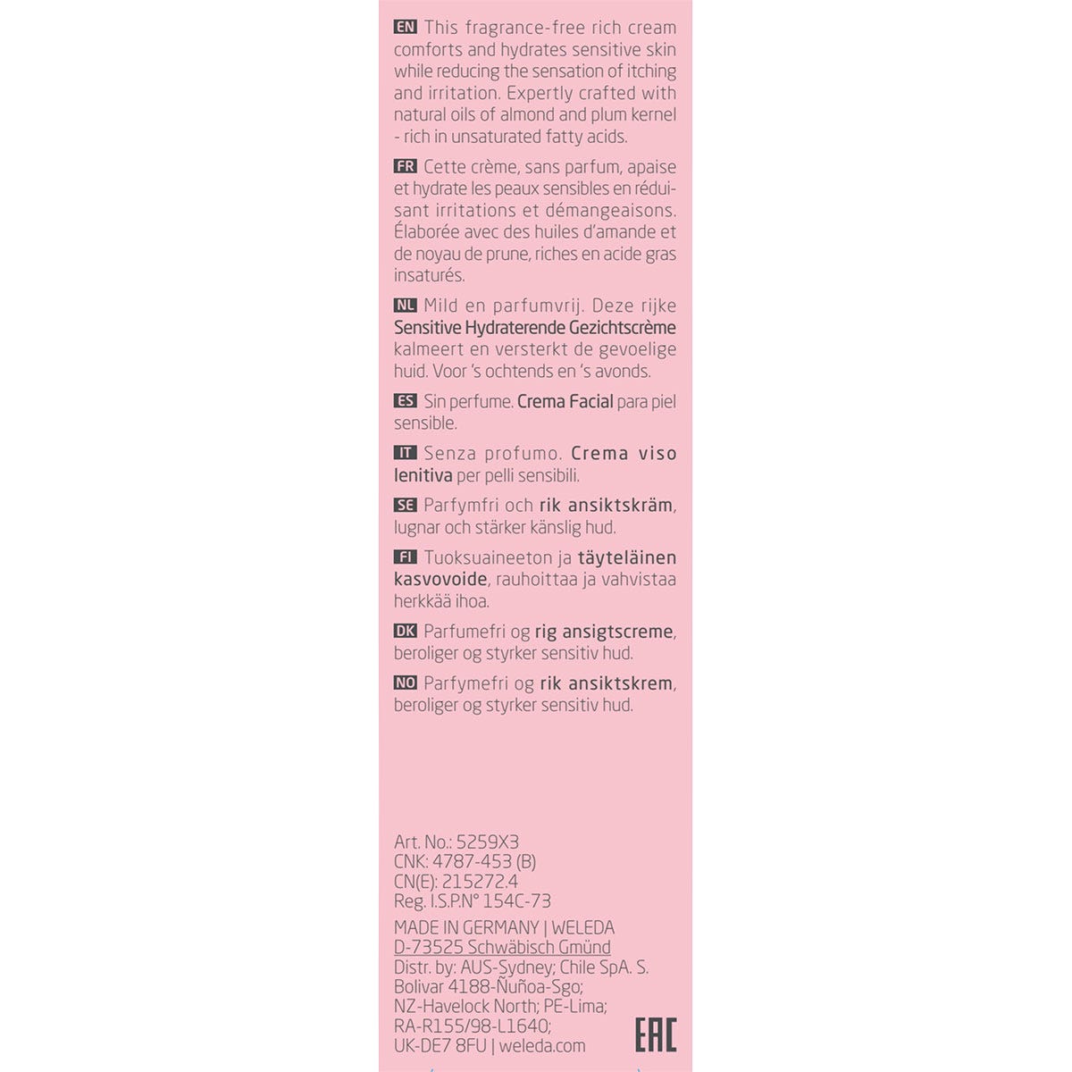 Weleda Sensitive Soothing Moisturiser Light 30ml