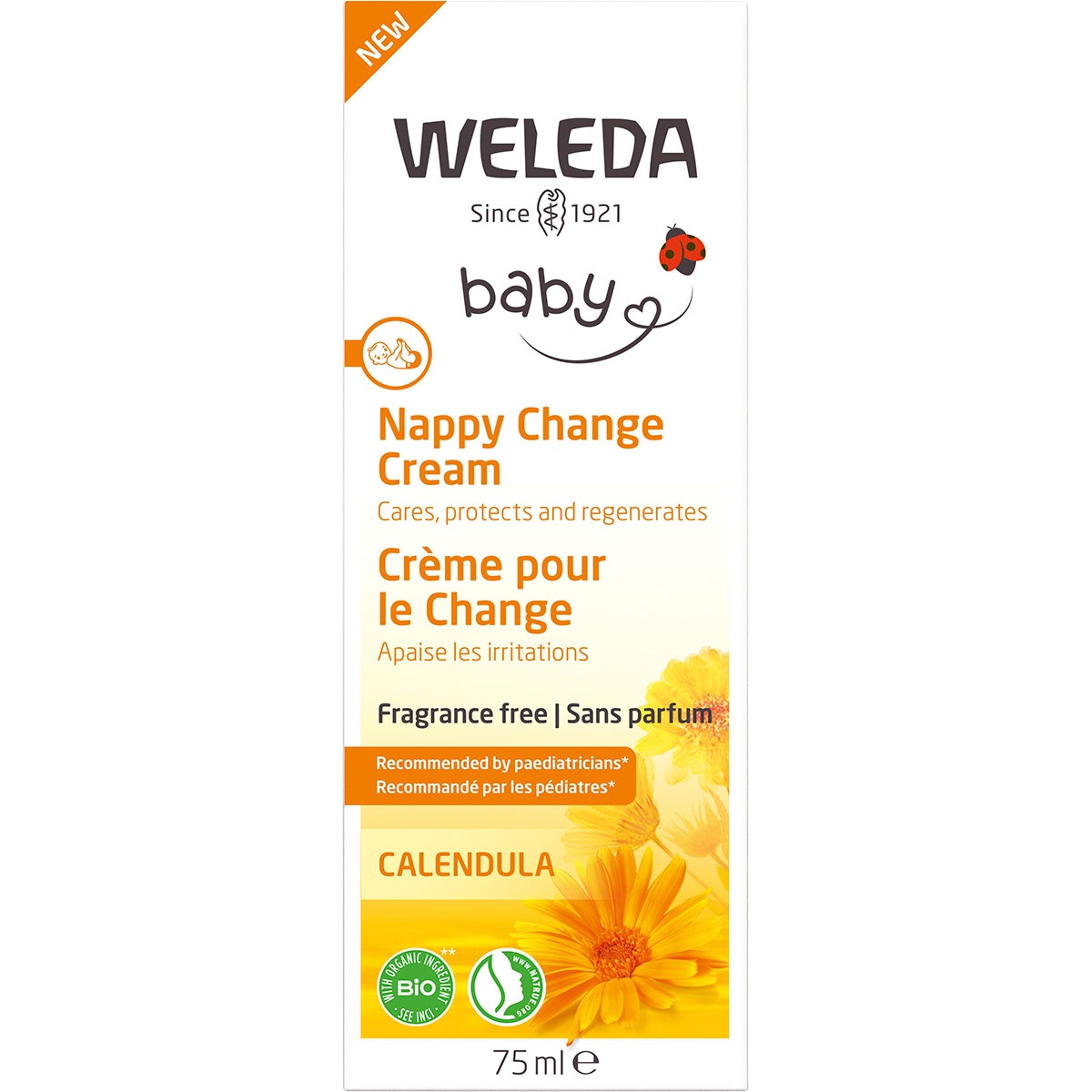 Weleda Baby Nappy Change Cream Calendula Fragrance Free 75ml