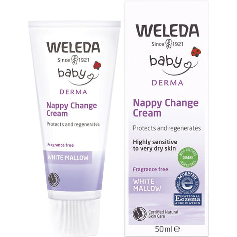 WELEDA Baby Derma Nappy Change Cream White Mallow - Fragrance Free 50ml
