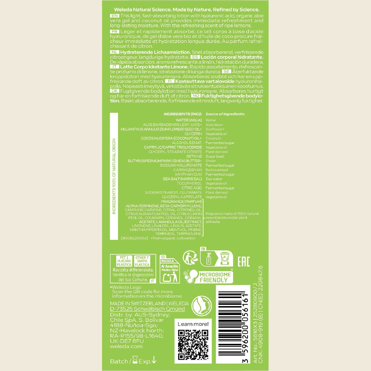 Weleda Hydrating Body Lotion Aloe Vera 250ml