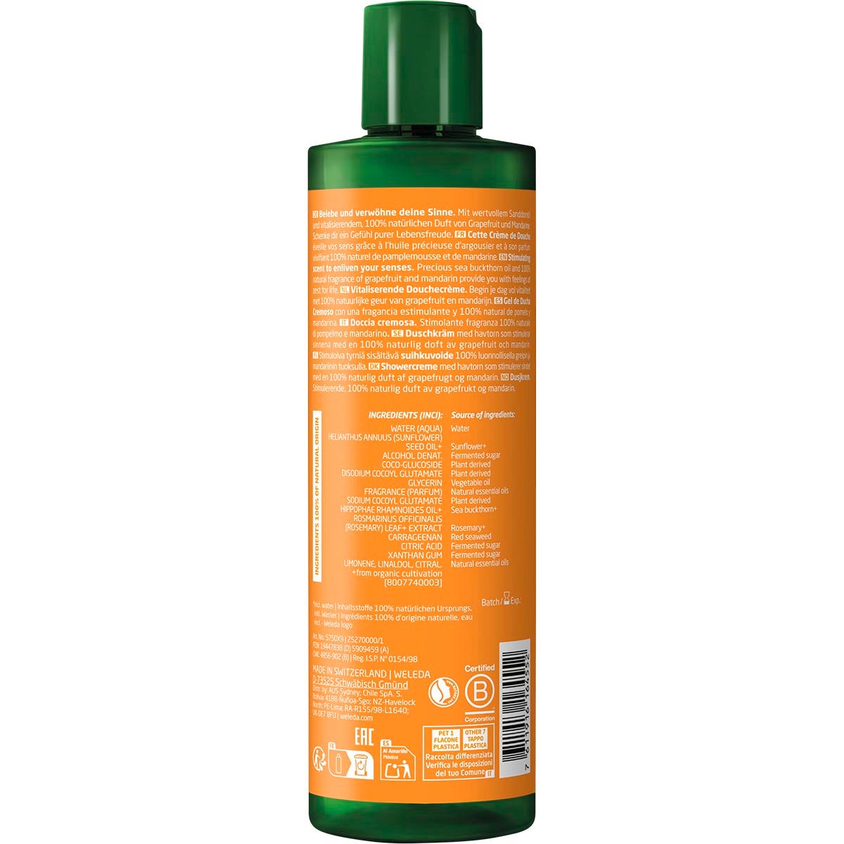 Weleda Shower Cream Vitality Stimulating Sea Buckthorn 400ml