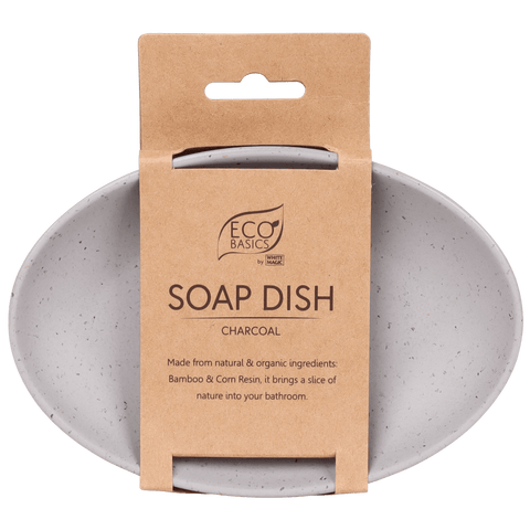 White Magic Eco Basics Soap Dish Charcoal 1Pk (Pack of 6)