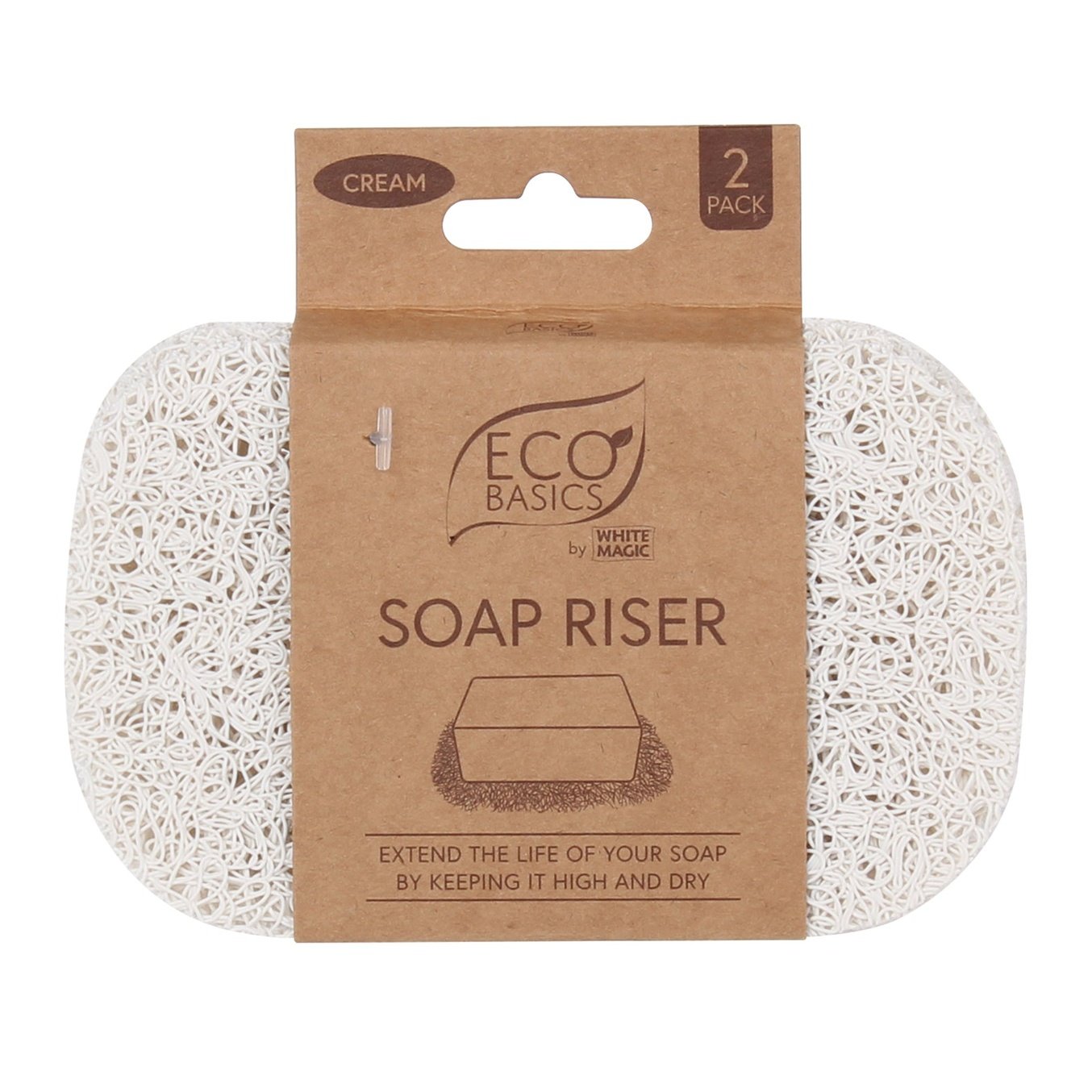 White Magic Soap Riser - Cream 2Pk Pack of 6