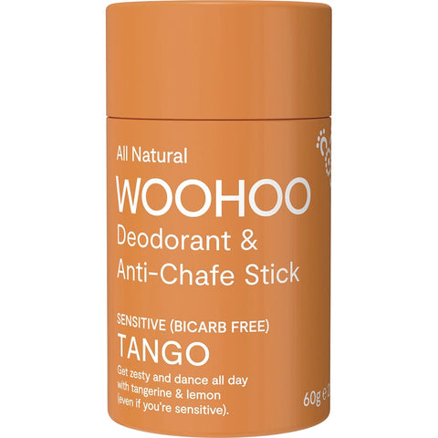 WOOHOO BODY Deodorant & Anti-Chafe Stick Tango - Sensitive (Bicarb Free) 60g
