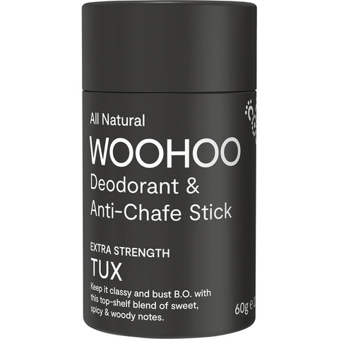 WOOHOO BODY Deodorant & Anti-Chafe Stick Tux - Extra Strength 60g