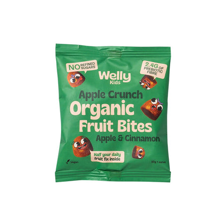 Welly Kids Organic Fruit Bites Apple Crunch Apple & Cinnamon 20g Pack of 16