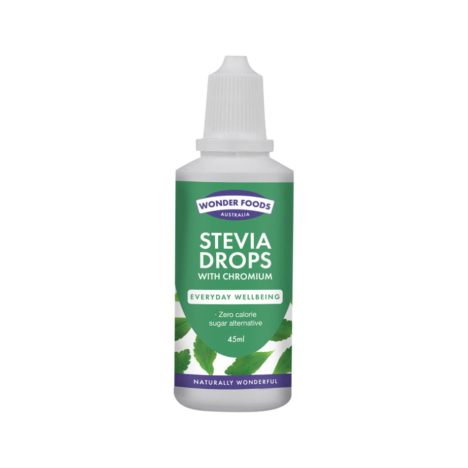 Wonder Foods Organic Stevia Drops with Chromium 45ml