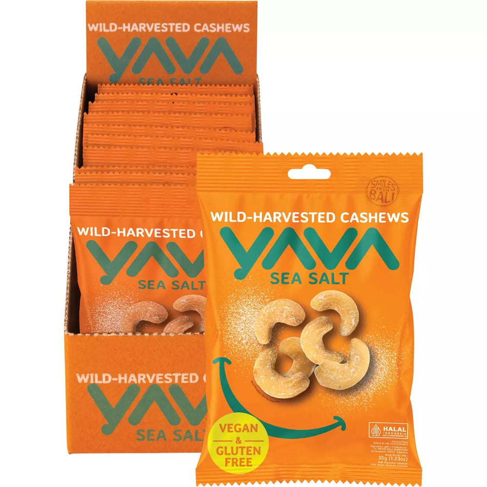 YAVA Wild-Harvested Cashews Sea Salt 10x35g