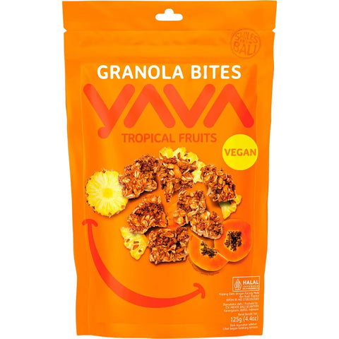 YAVA Granola Bites Tropical Fruits 125g