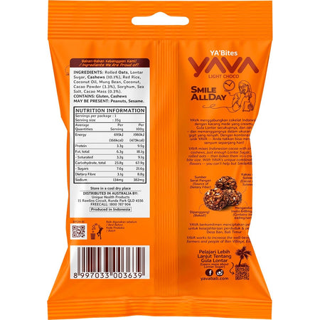 YAVA YA'Bites Granola Snack Light Choco 8x35g