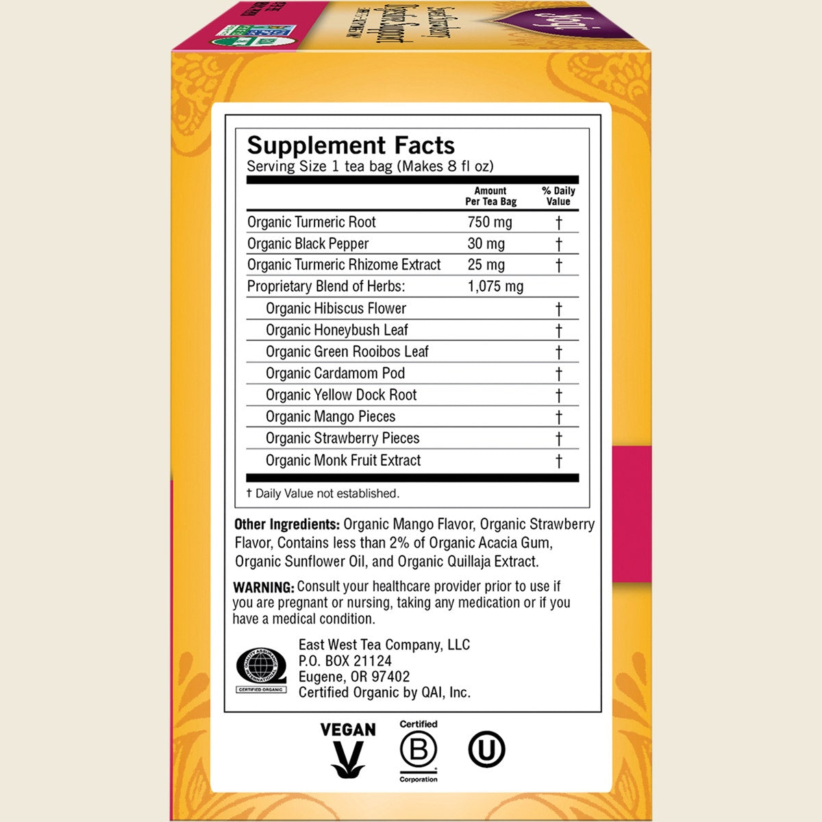 Yogi Tea Herbal Tea Bags Sweet Strawberry Digestive Support 16pk