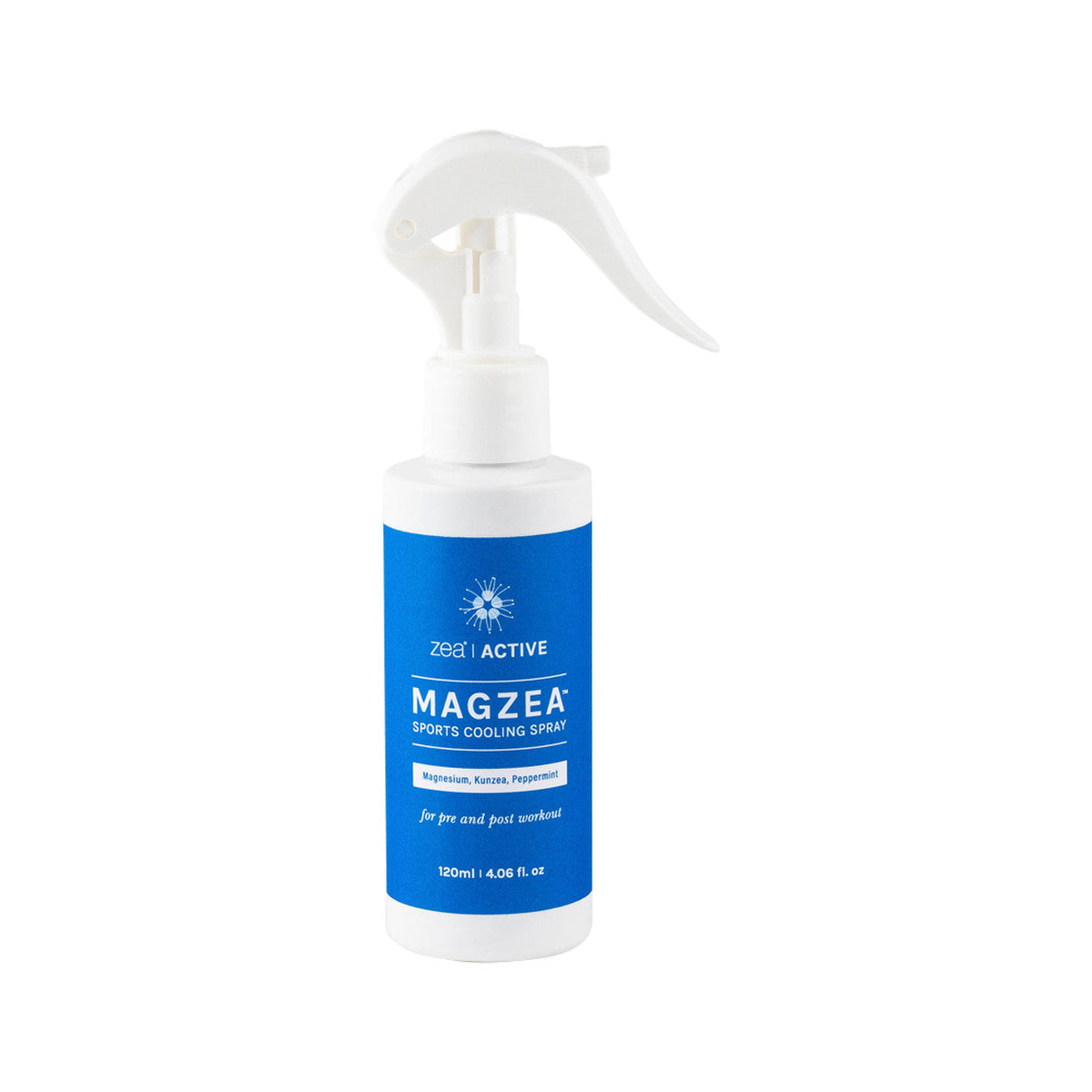 Zea Active MAGZEA Sports Cooling Spray Magnesium, Kunzea, Peppermint 120ml