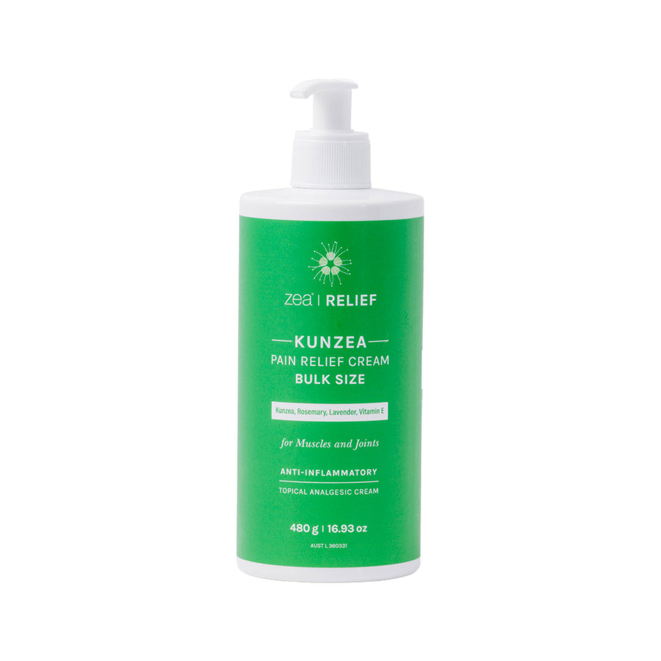 Zea Relief Kunzea Pain Relief Cream Kunzea, Rosemary, Lavender, Vitamin E Pump 480g