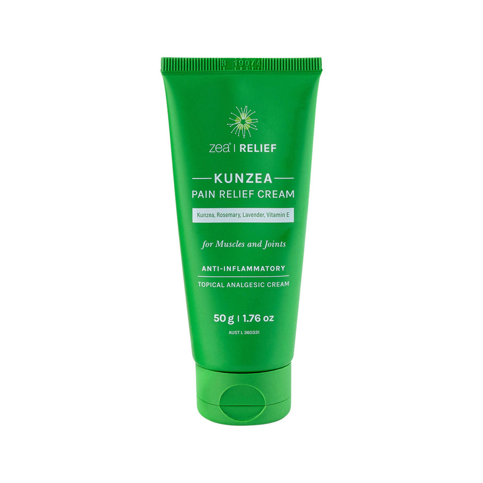 Zea Relief Kunzea Pain Relief Cream Kunzea, Rosemary, Lavender, Vitamin E Tube 50g