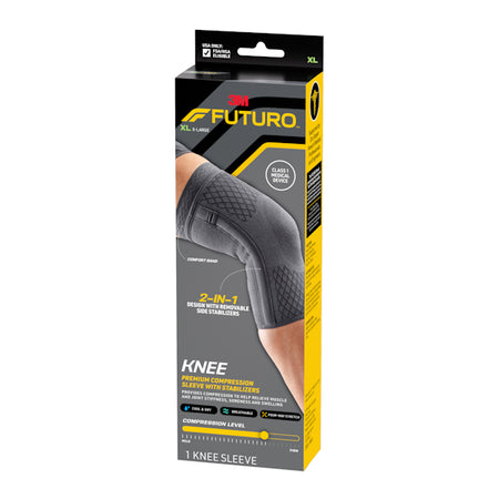FUTURO Premium Compression Knee Sleeve with Stabilizers XLarge