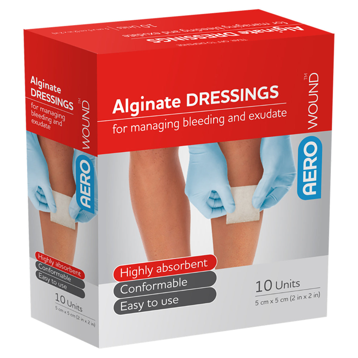 Aerowound Alginate Dressing 5 X 5cm 10pk