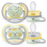 Avent Ultra Air Soother Nighttime Glow 18+ months 2 Pack