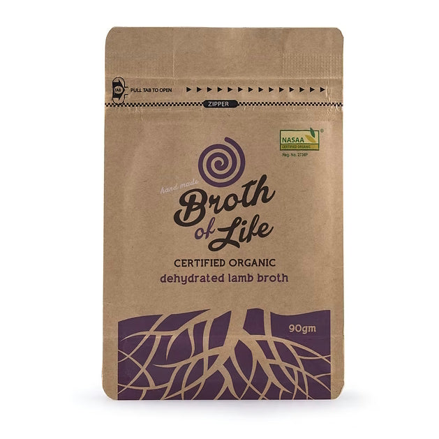 Broth Of Life Organic Dehydrated Lamb Broth Refill Satchel 90GM