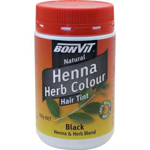 Bonvit Natural Hair Tint Henna Herb Colour - BLACK
