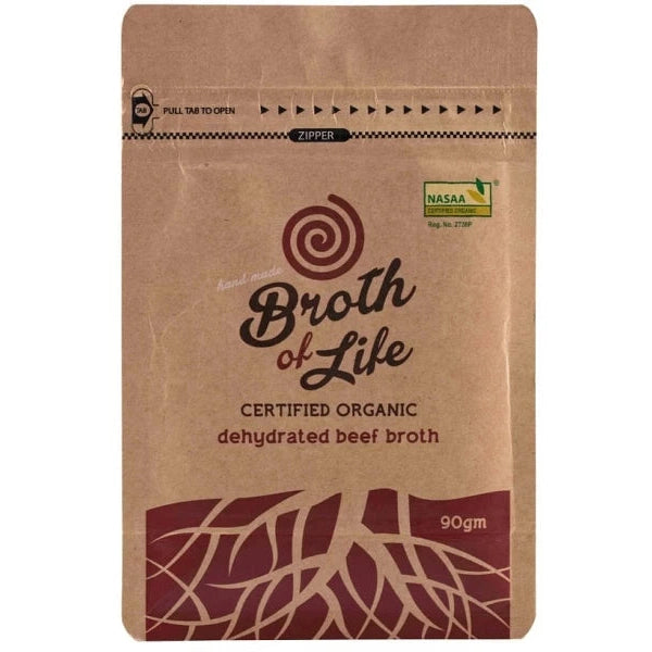 Broth Of Life Organic Dehydrated Beef Broth Refill Satchel 90GM