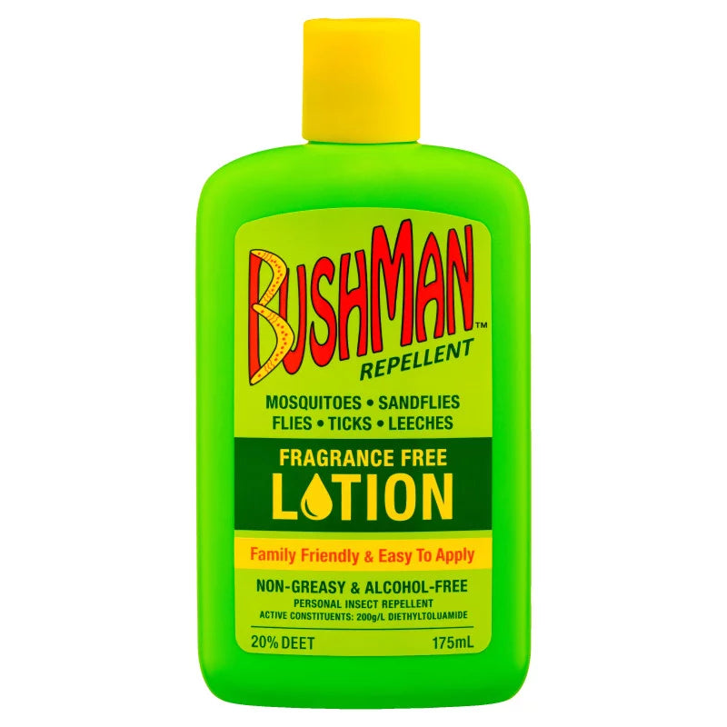 Bushman Repellent Fragrance Free 20% Deet Lotion 175ml