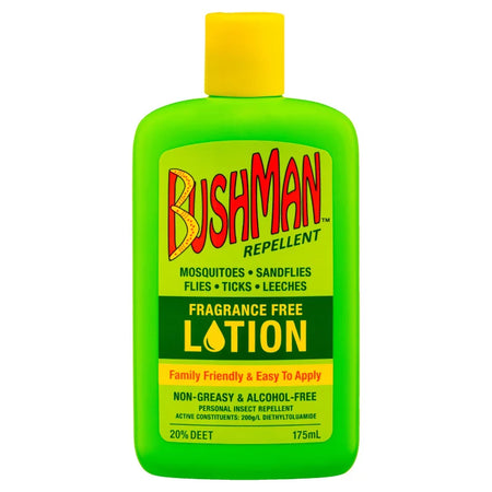 Bushman Repellent Fragrance Free 20% Deet Lotion 175ml