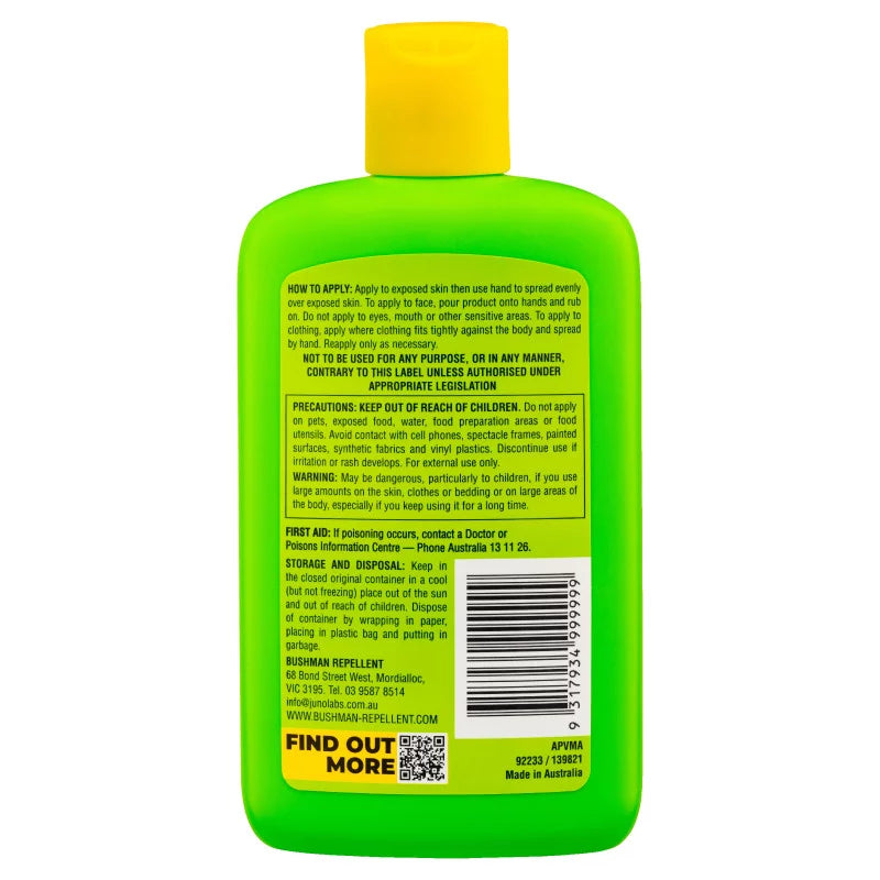 Bushman Repellent Fragrance Free 20% Deet Lotion 175ml