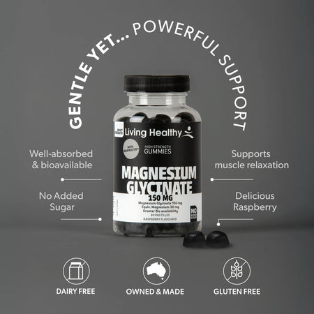 Living Healthy Gummies Magnesium Glycinate 150mg 60 Pastilles