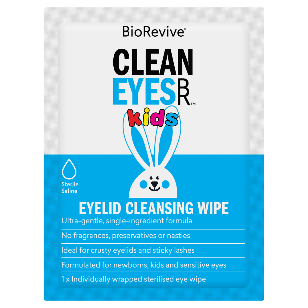 Biorevive Clean eyes Kids Eyelid Cleansing Wipes 30 Pack