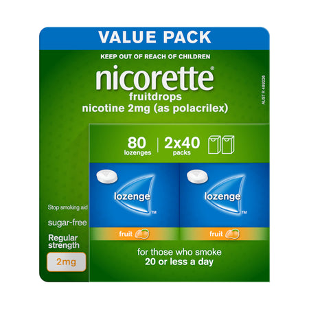 Nicorette Fruit Drops Lozenges 2mg 80