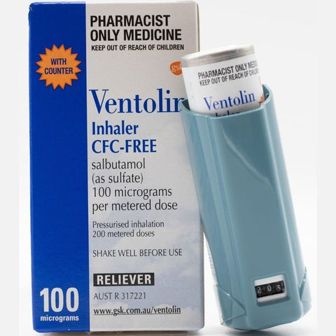 Ventolin 100mcg CFC-Free Asthma Inhaler with Dose Counter (S3) (Only 1 Per Customer)