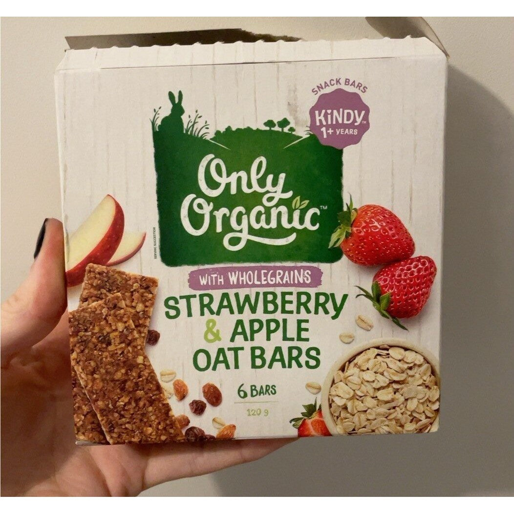 Only Organic Straw App Oat Bar 6x20g Pack of 6