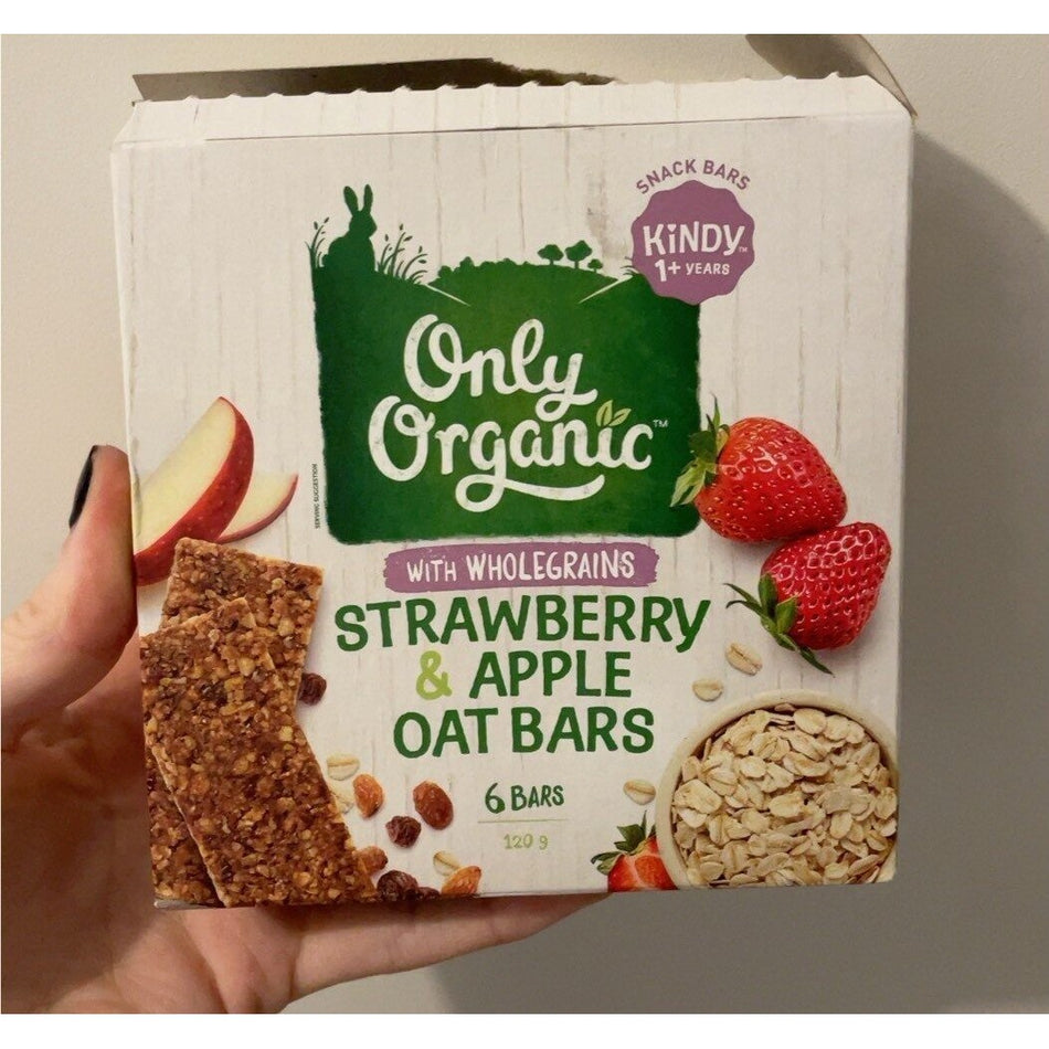 Only Organic Straw App Oat Bar 6x20g Pack of 6
