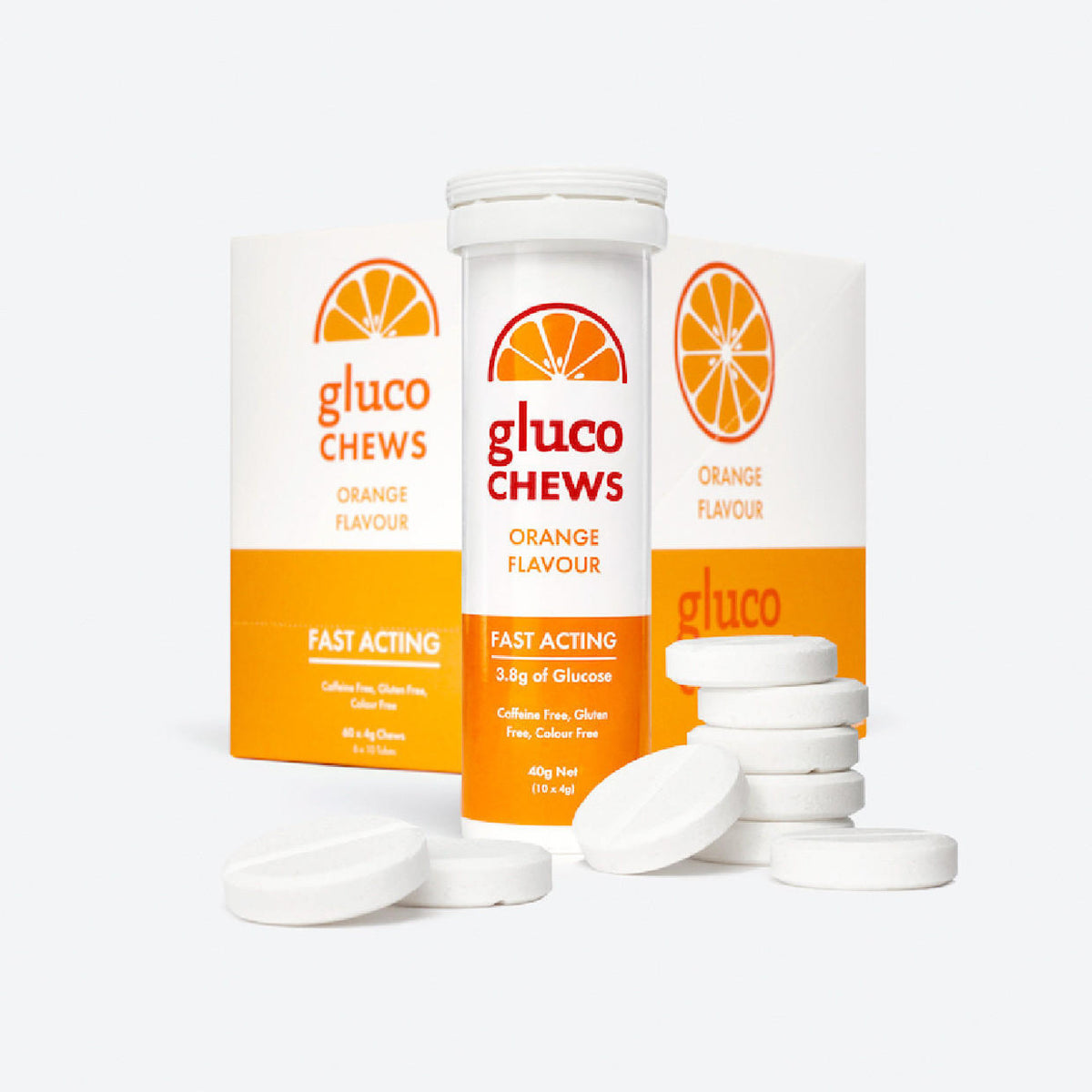 Glucology Fast Acting Glucochews Orange Flavour 40g
