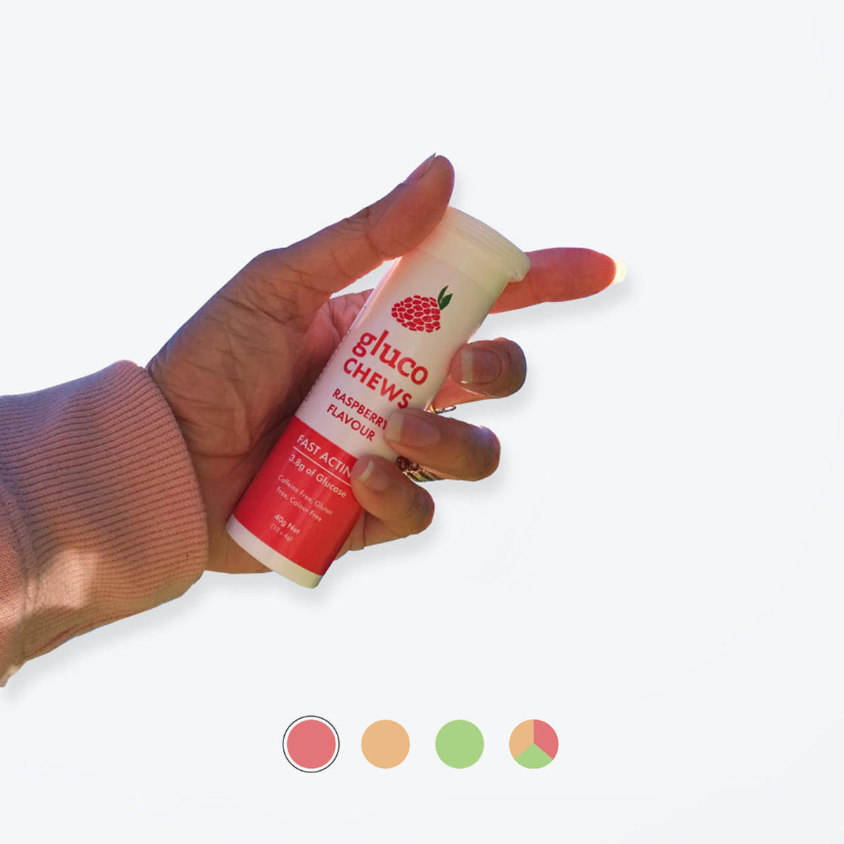 Glucology Fast Acting Glucochews Raspberry Flavour 40g