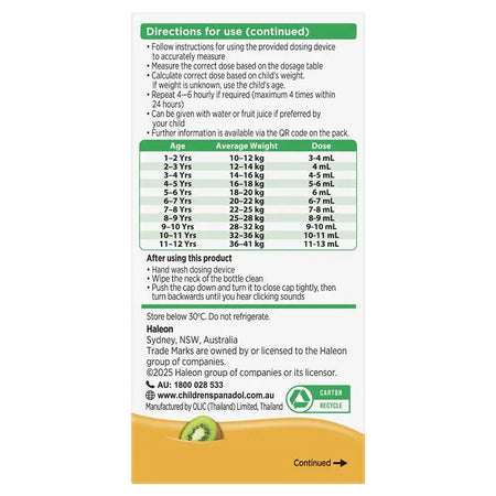 Panadol Children 5-12 Years Tutti Frutti Flavour 200mL