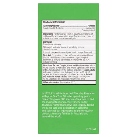 Thursday Plantation Eucalyptus Oil 100% Pure 200ml