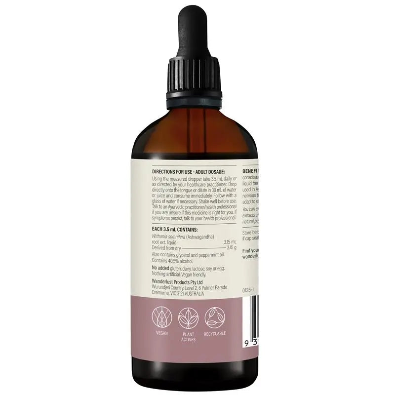 Wanderlust Ashwagandha Drops 140ml