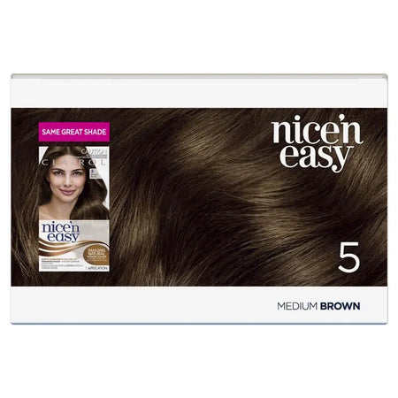 Clairol Nice 'N Easy 5 Natural Medium Brown Permanent Hair Colour 1 Pack