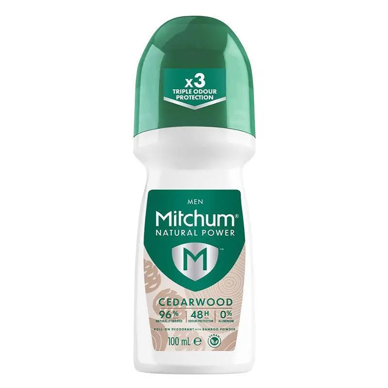 Mitchum for Men Natural Power Cedarwood Roll On 100ml
