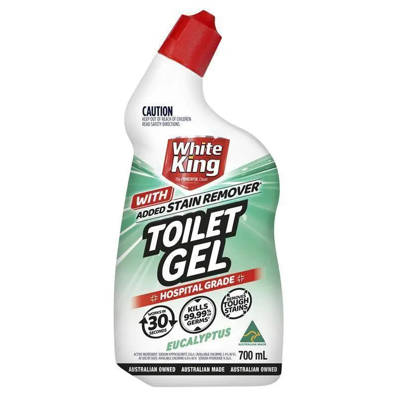 White King Toilet Gel With Stain Remover Eucalyptus 700ml