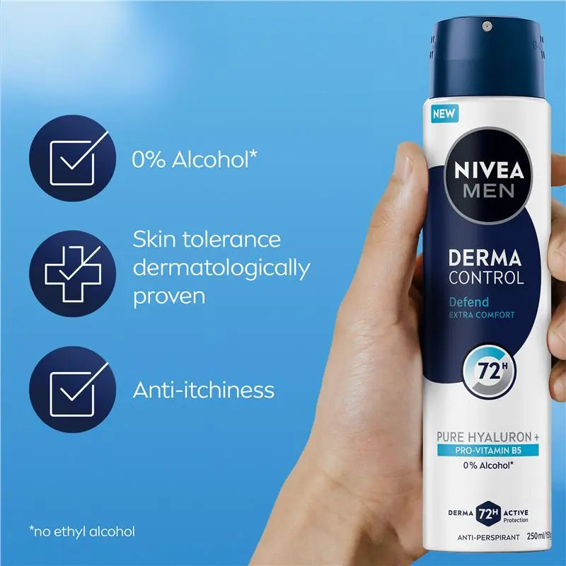 NIVEA MEN Derma Control Defend 72H Aerosol 250ml