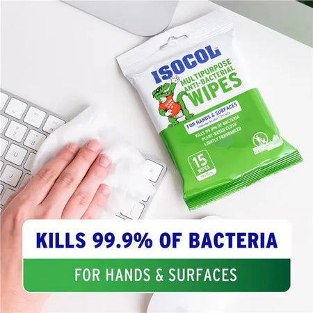 Isocol Multi Purpose Anti-Bacterial 15 Wipes