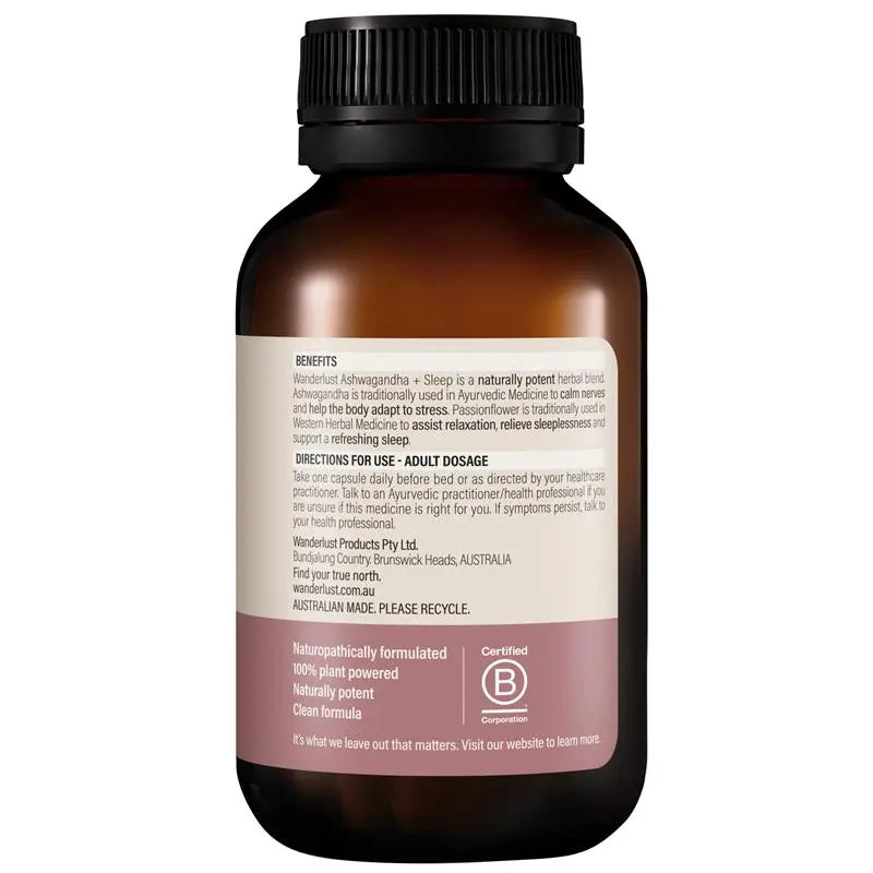 Wanderlust Ashwagandha+Sleep 60 Capsules